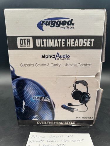 Polaris General H22 Ultimate Carbon Fiber Headset Rugged Radios New - Picture 2 of 8