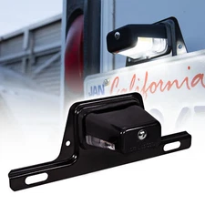Black 12V DC Bracket-Mount DOT LED License Plate Light for Trailer UTV ATV Truck