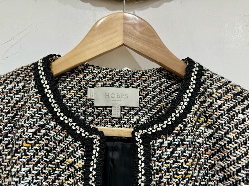 HOBBS 2 Piece Winter Tweed Multi Boucle Pencil Dress & Jacket Suit Set Size 10 - Picture 4 of 9