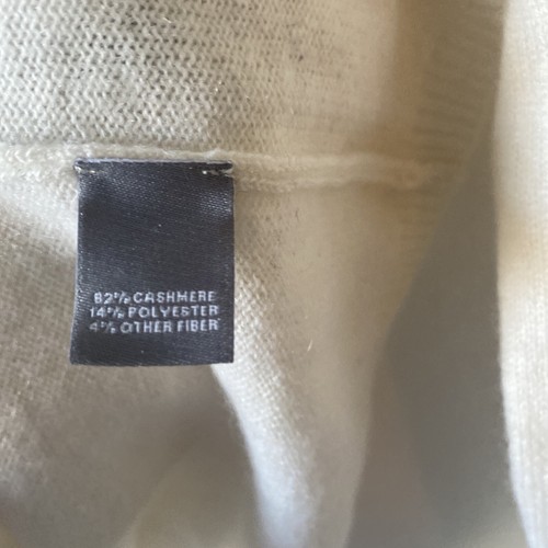 NWT Neiman Marcus Womens Ivory Black Star Cashmere Blend Pullover Sweater Sz XS - Picture 8 of 9
