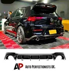 For VW Golf MK8 GTI GTD GTE Rear Gloss Black Valance Diffuser Lip Spoiler Body