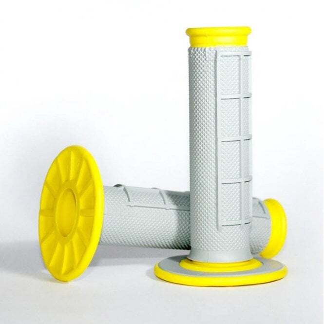 Renthal Dual Compound Half Waffle MX Motocross Grips - Yellow