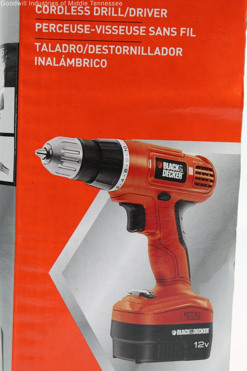 Black Decker 12V Cordless Drill Driver New Damaged Box GC01200c