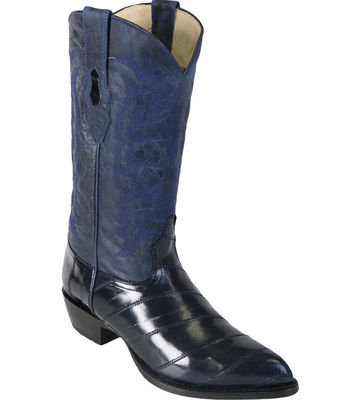 LOS ALTOS MEN NAVY BLUE GENUINE EEL WESTERN COWBOY BOOT J-TOE (EE) 990810