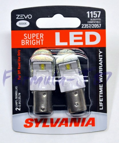 Sylvania ZEVO LED Light 1157 White 6000K Two Bulbs Front Turn Signal Upgrade EO - Picture 2 of 12