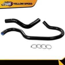Fit For 99-2006 Chevy Silverado Upper Lower Radiator Coolant Hose SILICONE Black