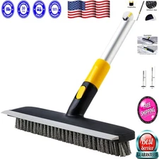 Sturdy Telescopic Scrub Brush with Stiff Bristles - Ideal for Any Surface