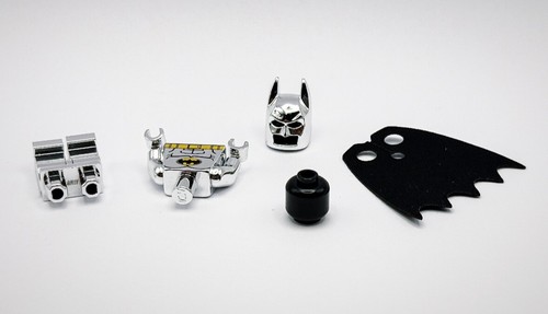 Lego Chrome Silver Plated Batman Minifigure DC Superheroes New!! - Picture 5 of 5