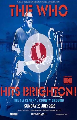 Póster de concierto The Who Brighton Inglaterra 2023 11 X 17 enmarcado - Imagen 1 de 2