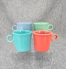 Fiesta Classic Ring Handle Mug Set of 4 W/ Glazing Flaws Read Description