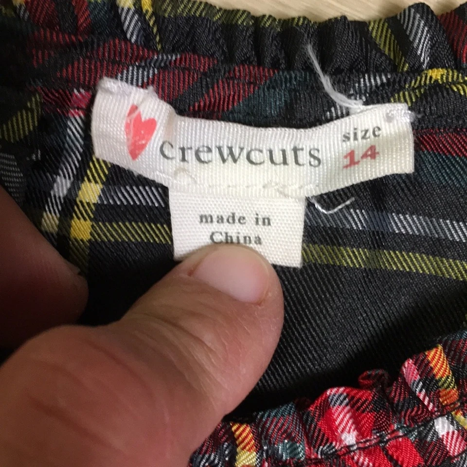 Crewcuts J. Crew Holiday Plaid Sleeveless Top Girl’s size 14 - Image 2 of 4