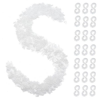 Ruidee 1000PCS S Clips Rubber Band Bracelet Hooks Clasps 11mm Small, White
