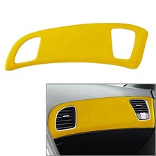 For Chevrolet Corvette C7 2014-19 Suede Dashboard Panel Decor Cover Trim Yellow