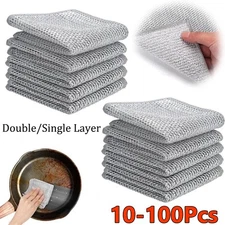 Multipurpose Wire Miracle Cleaning Cloths Double Layer Wet Dry Dishwashing Rags