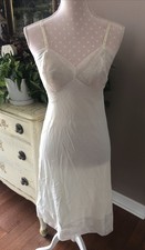 Vintage Vanity Fair Full Slip Dress Silky Lingerie Antron III Nylon and Lace 34L