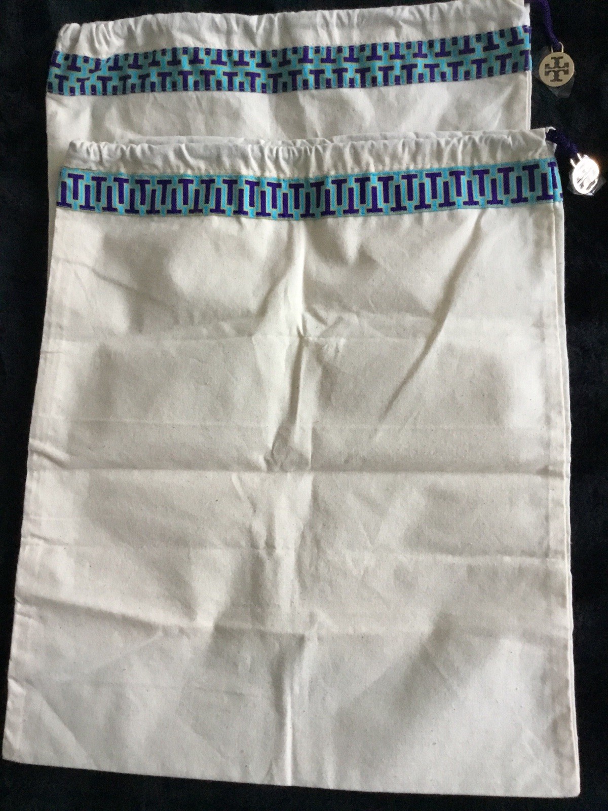 Tory Burch Dust Bags Storage Drawstring Pouch Lot of 4 Medium to large thumbnail 5