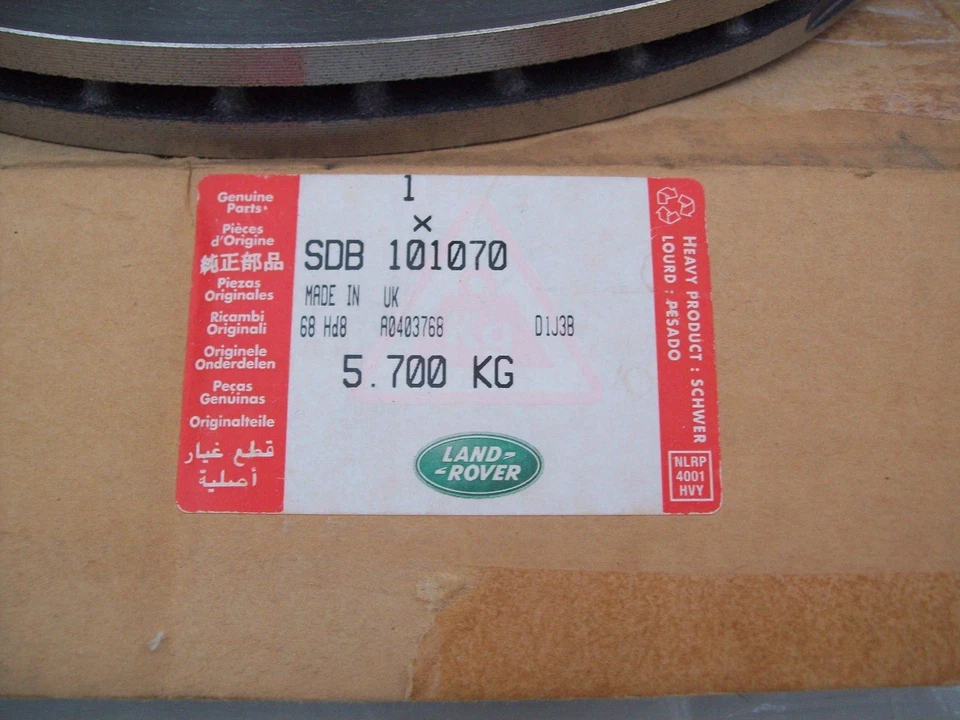 Land Rover Freelander 1 L314 Vented Brake Disc x2 277mm Genuine Front SDB101070 - Image 4 of 4