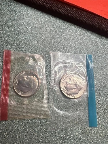 1975 P & D Roosevelt Dimes • Uncirculated Mint Cello Coins • Fast Free Shipping