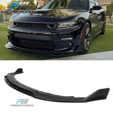For 15-22 Dodge Charger SRT Sedan V2 Style Front Bumper Lip Spoiler Unpainted PU