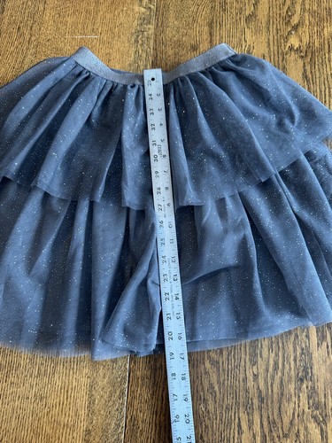 NWT H&M Sparkle Tutu Skirt Gray Silver Size 8-10 Tiered Pull On Ballet Dance - Picture 10 of 12