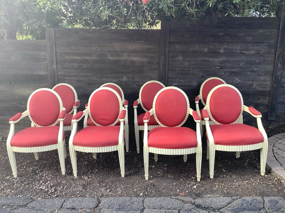 Juego De 8 Sillas De Comedor Estilo Luis XVI A.Rodin De Colección Foto 4 de 4