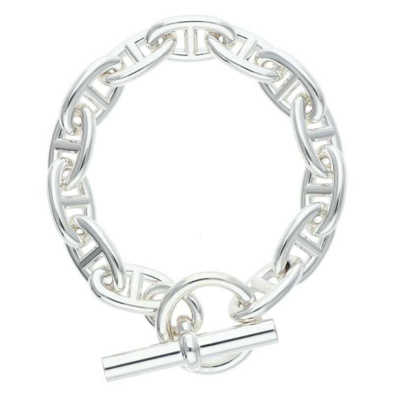 Hermes 13LINK Chaine d'Ancre GM Silver Bracelet  653196