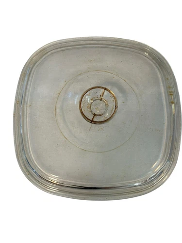 Vintage Pyrex Glass Lid 9.5” Square Replacement Cover – Needs Cleaning READ