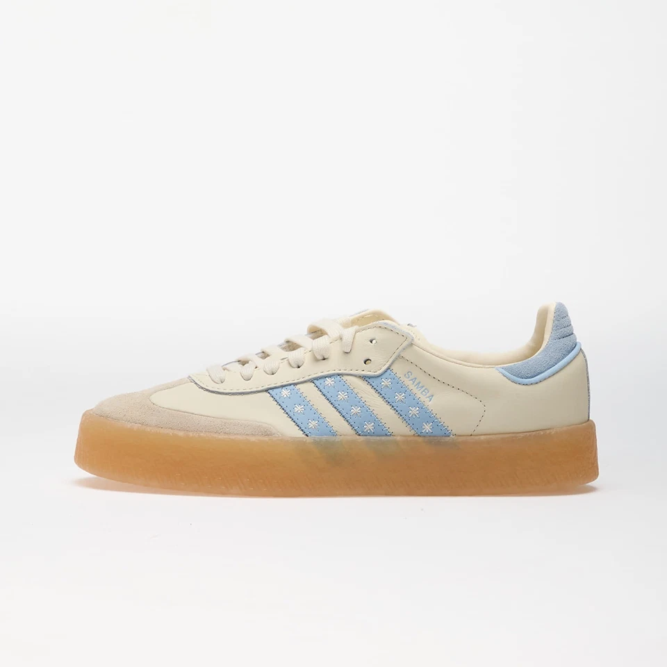 W Adidas Originales Sambae Crew Blanco Cielo Claro JS3957 Mujer Zapatos Tenis Foto 2 de 4