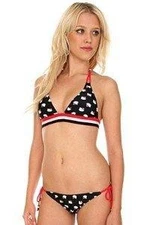 Hello Kitty Multi Head Womens Red White and Black Sexy String Bikini By Sanri...