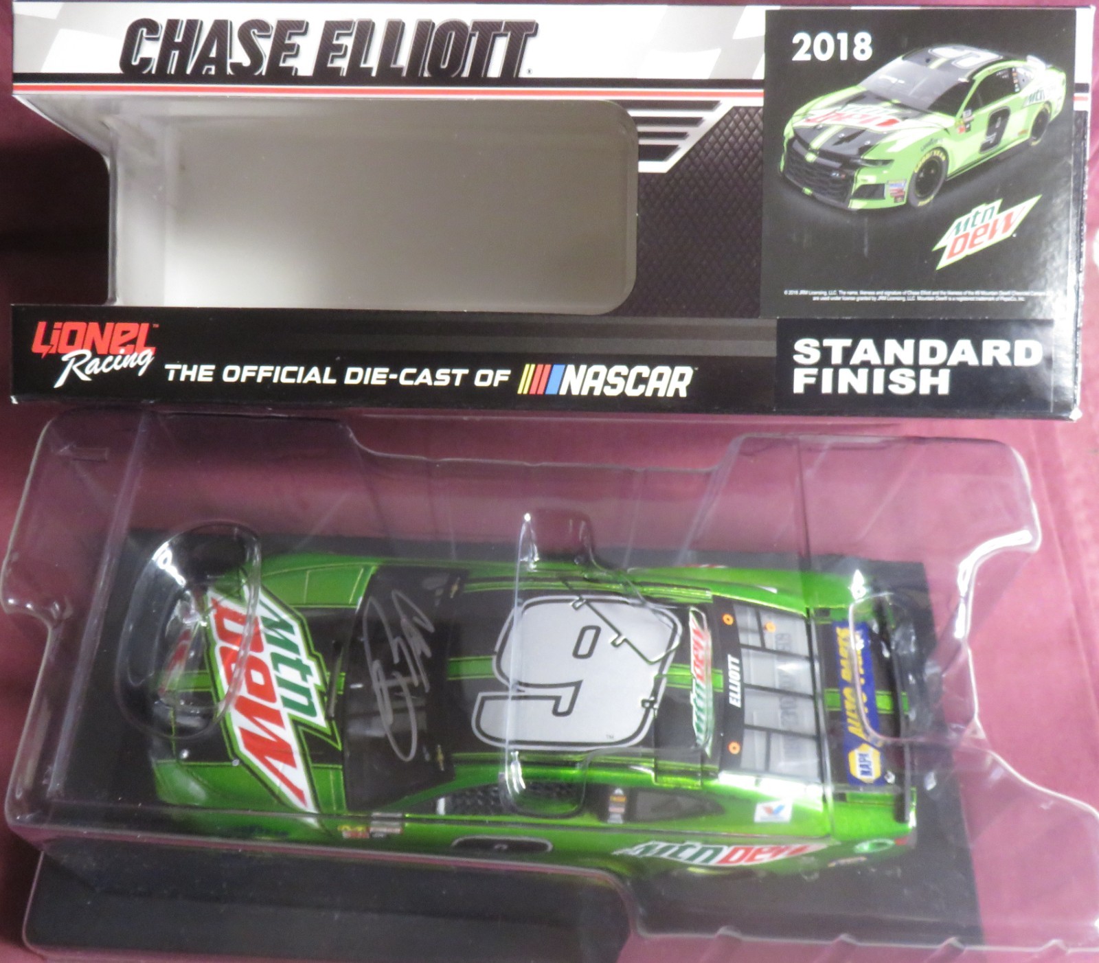 CHASE ELLIOTT, AUTOGRAPHED, #9, MOUNTAIN DEW,  1/24 2018 ACTION CAMARO ZL1