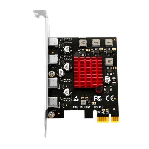 PCIE Expansion Card PCIE to 4 Port USB3.2 Gen1 Type-C Expansion Card5832 - Afbeelding 2 van 6