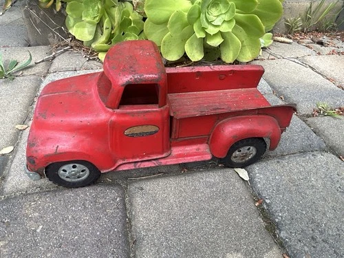 Tonka Toys Vintage 1950’s Farms Stake Box Truck Red Farms Mound Minnesota