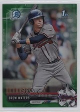2017 Bowman Draft Chrome Green Refractor /99 Drew Waters #BDC-90 4g8