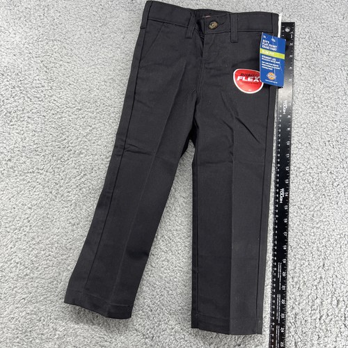 Size 4 Boys Dickies Flex Pants Slim Fit Straight Leg Adjustable Waist School  - Picture 7 of 10
