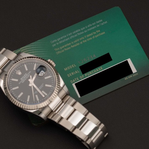 Rolex Datejust 126234 Kannelierte Lünette Uhr 36mm Auster Armband Schwarz Dial - Bild 9 von 10