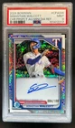 2024 Bowman Sebastian Walcott Chrome Auto Mini Diamond Refractor #/100 PSA 9