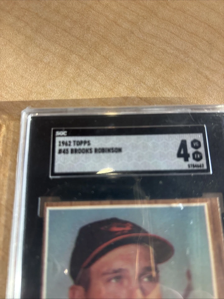 1962 Topps Set-Break # 45 Brooks Robinson SGC 4 VG EX HOF MVP Baltimore Orioles - Image 2 of 4