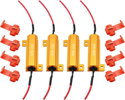 4Pcs Quality 50W 6Ohm Load Resistors - Fix LED Bulb Hyper Flash/Error Code, Turn