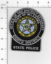 OKLAHOMA OFFICE OF THE DISTRICT ATTORNEY EIGHTH DISTRICT  STATE POLICE PATCH