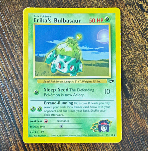 Wizards Gym Challenge Erika's Bulbasaur 39/132 C Unlimited Eng 2000 50HP