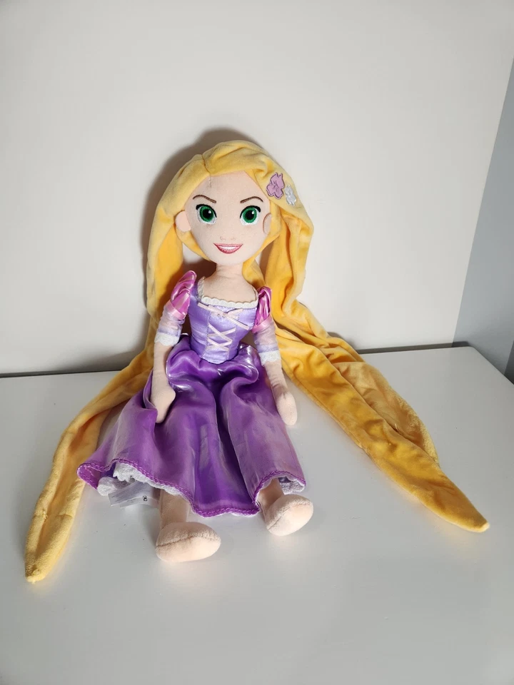 Disney Store Рапунцель плюшевая кукла принцесса запутанная мягкая игрушка 18 дюймов цветы волосы - Изображение 2 из 4