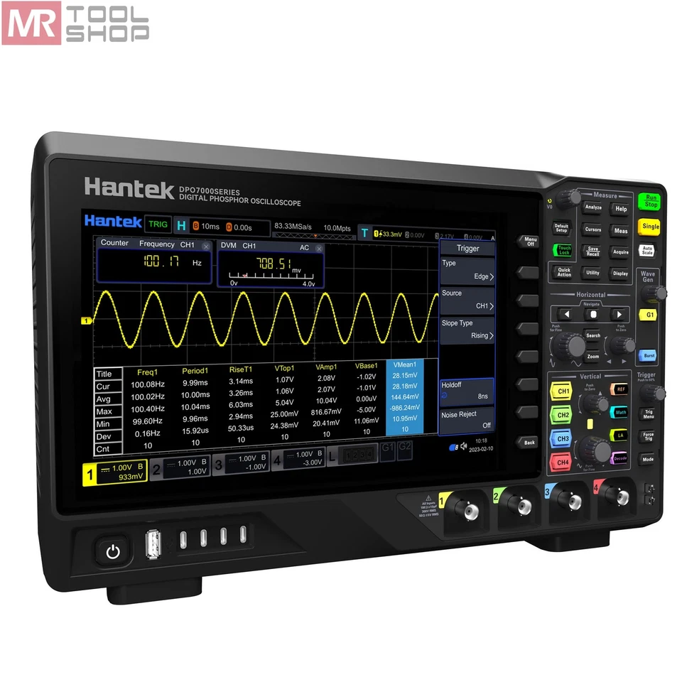 Hantek Digital Oscilloscope 2CH/4CH 2GSa/s+Waveform Generator 16CH Logic Analyze - Image 2 of 4