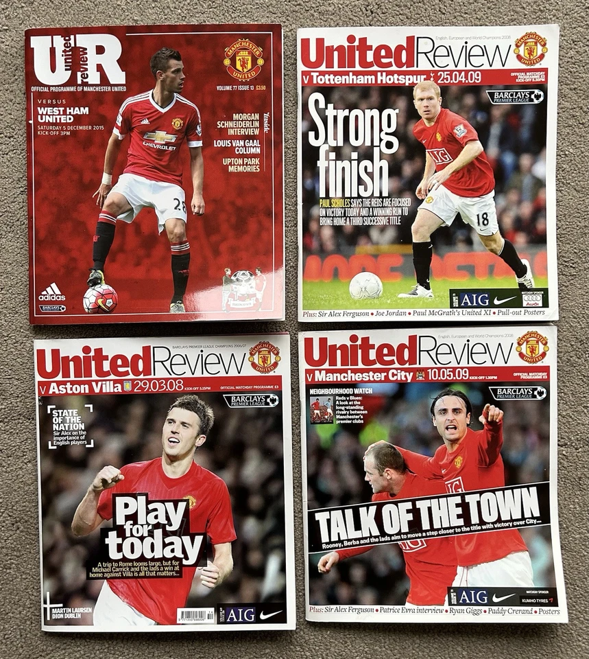 Manchester United - United Review / Programme Bundle x 12 - Premier FA - 2000’s - Image 4 of 4