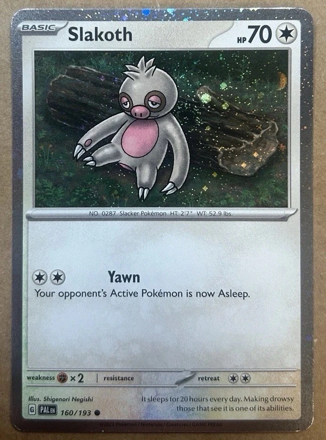 slakoth pokemon card value Pokémon TCG - Slakoth - 212/191 - Illustration Rare - Surging Sparks