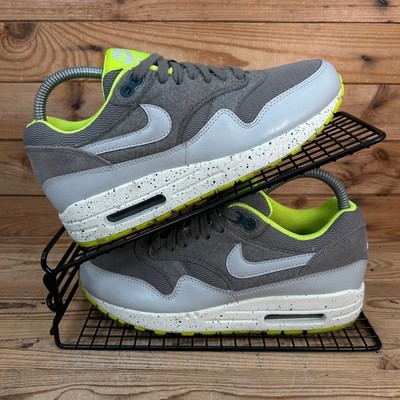 Nike Turnschuhe Damen Größe UK 4,5 Air Max 1 Canyon Grey Volt Wildleder Laufschuhe