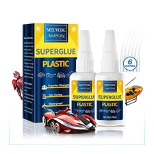 "Super Glue for Plastic 100G, Heavy Duty Plastic Glue Model Kit for Legos Car AB