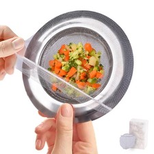 300 PCS Disposable Mesh Sink Strainer Bags, Ultra-Fine Elastic Drain Covers f...