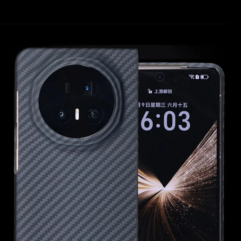 Genuine Aramid Carbon Fiber Case for Honor Magic V5 V3 Ultra Thin Armour Cover  - Image 4 of 4