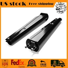 30" Black Steel Straight Spring Loaded Mud Flap Hangers 2.5" Bolt for Semi Truck