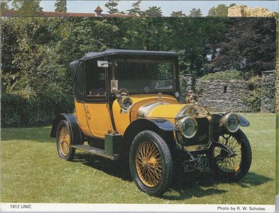 1912 UNIC Oldtimer Auto Postkarte Foto, R. W. Scholes Oldtimer Automobil RR23691